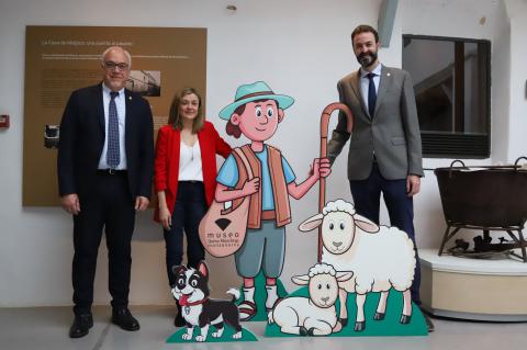 Photocall en la entrada del Museo del Queso Manchego