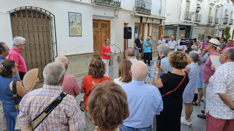 Isabel Quintanilla durante la lectura del Manifiesto