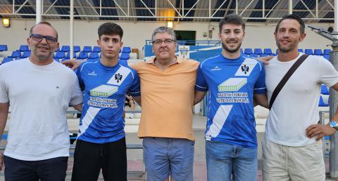 Valerio Céspedes y Pedro Callejas junto a Ángel, Vicario y Ruiz Caba