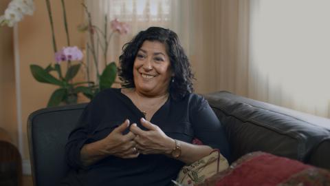 Almudena Grandes en un fotograma de la película
