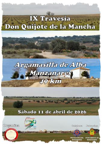 Cartel de la IX Travesía Don Quijote de La Mancha