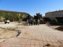 Obras de remodelación de la plaza de la calle Cuenca