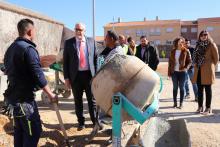 Obras en la plaza de la calle Cuenca