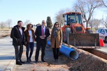 Obras en la red de abastecimiento de agua en Manzanares