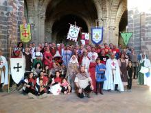 Foto conjunta de los participantes en el Castillo de Calatrava La Nueva