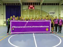 Los equipos senior también expresaron su rechazo a la violencia machista