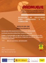 Cartel del curso que se impartirá en Manzanares