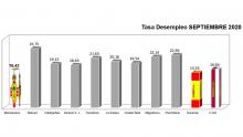 Tasa de desempleo (septiembre 2020)