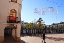 Instalación del alumbrado navideño