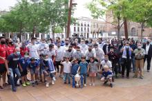 Celebración del ascenso a Primera División del Manzanares FS Quesos El Hidalgo en la ermita de la Vera Cruz y en el Ayuntamiento