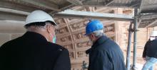 Visita a las obras de rehabilitación de la iglesia de la Asunción