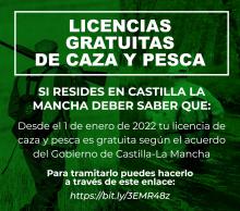 Licencias gratuitas de caza y pesca
