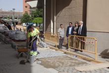 Visita a las obras de la zona del Gran Teatro