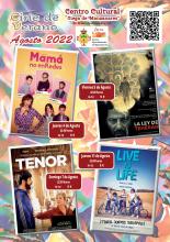 Cartelera del cine de verano en agosto