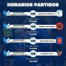 Horarios pretemporada