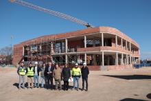 Visita a las obras del nuevo pabellón polideportivo