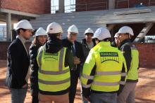 Visita a las obras del nuevo pabellón polideportivo