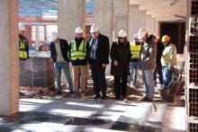 Visita a las obras del nuevo pabellón polideportivo