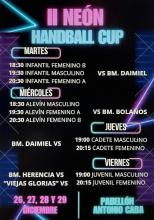 Horarios de la II Neón Handball Cup