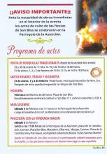 Programa de actos San Blas 2024