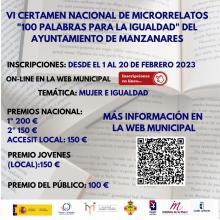 VI Certamen nacional de microrrelatos ‘100 palabras para la igualdad’