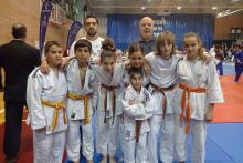 Miembros de la Escuela de Judo de Manzanares en la competición de Illescas