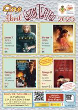 Cartelera de cine  en el Gran Teatro (abril 2025)