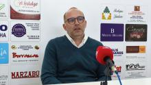 Valerio Céspedes en sala de prensa tras el partido