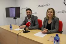 Jesús Romero y Gloria Patón en la presentación de los IV Encuentros en torno al 27