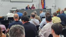 Julián Nieva y Pedro Sánchez en la 133ª subasta de sementales de raza ovina manchega (Fercam 2026)