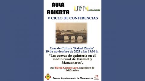 Embedded thumbnail for Aula Abierta 'Las cuevas de quintería en el medio rural de Daimiel y Manzanares'