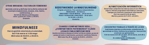 Cursos y talleres Centro de la Mujer (febrero-junio 2026)