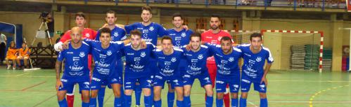 Formación del Manzanares FS ante el Mengíbar