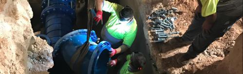 Obras en la red de abastecimiento