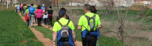 Senderistas llegando a Manzanares (Archivo)