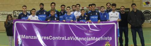 El CB Opticalia Manzanares mostró su repulsa a la violencia machista