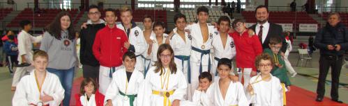 Competidores de la Escuela de Judo de Manzanares en Puertollano