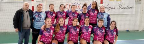Equipo juvenil del Handball Manzanares antes del partido frente al BM Madridejos