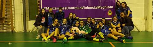 Las juveniles del BM Manzanares ganaron y se sumaron a los actos del 25N