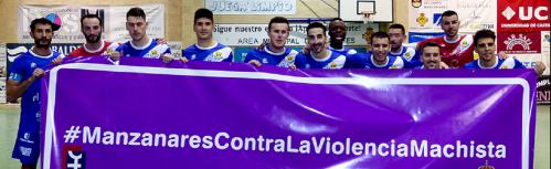 El Manzanares CF se sumó a los actos contra la violencia machista