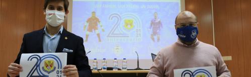 Presentación del logo del 20º aniversario del Manzanares FS Quesos El Hidalgo y de su nueva página web
