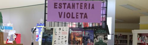 Estantería Violeta Juvenil en la BPM Lope de Vega
