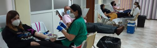 Donaciones de sangre en la sede de la Asociación de Amas de Casa