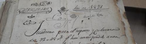 Uno de los documentos de 1820 que se han digitalizado