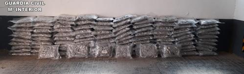 Marihuana incautada por la Guardia Civil
