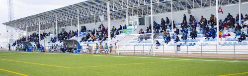 Grada del José Camacho en el partido disputado en febrero ante el Albacete