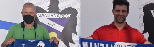 Julián Alcolea y Jesús Villar, entrenadores del Manzanares CF juvenil