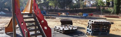 Obras de renovación de la zona infantil del parque