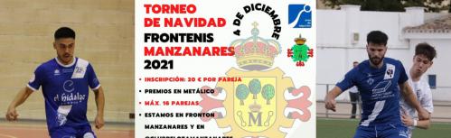 Cortés, cartel del torneo de Navidad de frontenis y Pablo de Haro