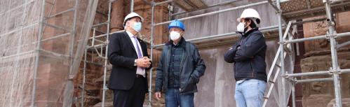 Visita a las obras de rehabilitación de la iglesia de la Asunción